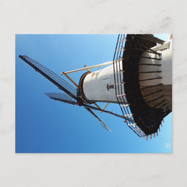 Molen in Nederland in Willemstad. Postkarte (Vorderseite)