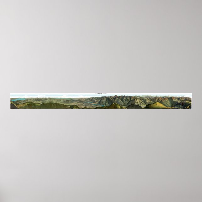 MOLESON Schweizer Alpen Panorama 360° Poster (Vorne)