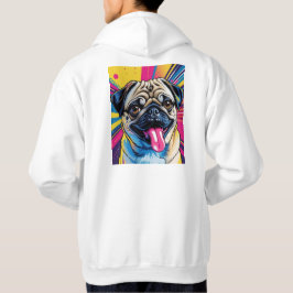 Moletom com desenho de pug em pop art 01 hoodie