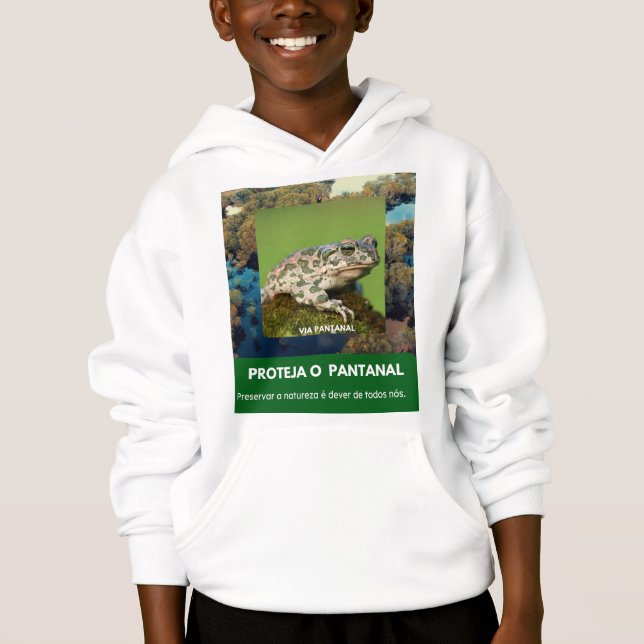 Moletom Infantil com Capuz Via Pantanal Sapo Hoodie (Vorderseite)