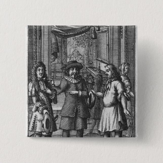 Moliere als Harpagon, Frontispizillustration Button (Vorderseite)