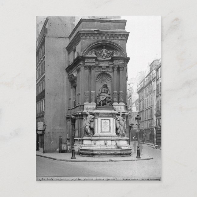 Moliere Fountain, 1844 Postkarte (Vorderseite)