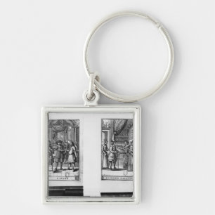 Moliere, Frontispiz für 'das Miser Schlüsselanhänger