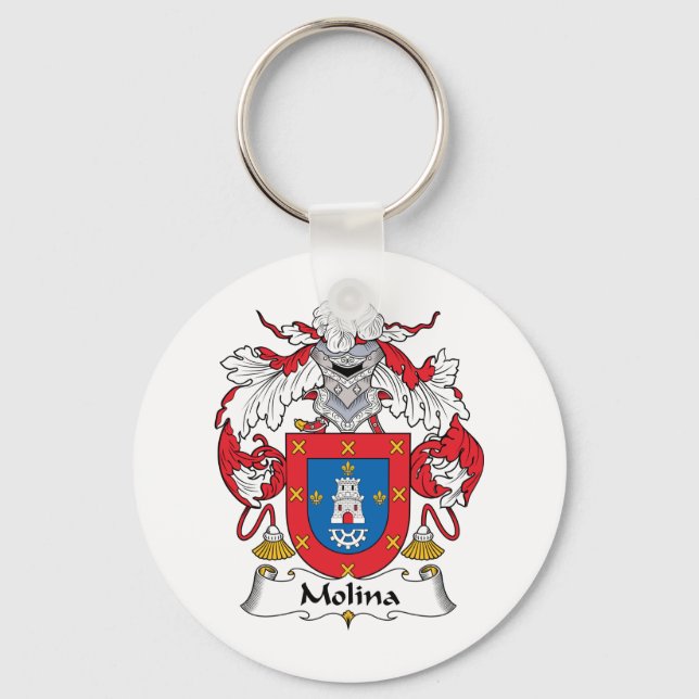 Molina Familienwappen Schlüsselanhänger (Vorderseite)