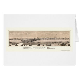 Moline, carte panoramique de l'IL - 1873