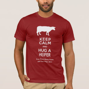 Molkerei behalten Ruhe und umarmen eine lustige T-Shirt