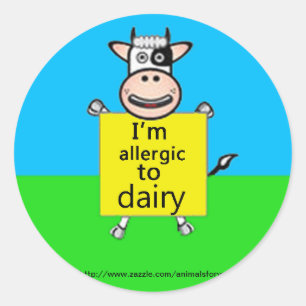 Molkereiallergie-Alarm Runder Aufkleber