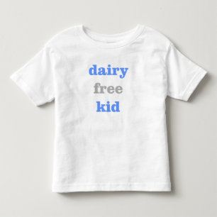 Molkereifreies Kind im Baby-Blau Kleinkind T-shirt