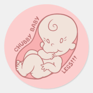 Mollige Baby-Beine!!! Runder Aufkleber