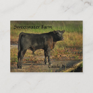 Mollige Visitenkarte Stiers oder der Rinderfarm