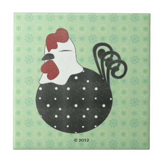 Molliges Huhn Fliese