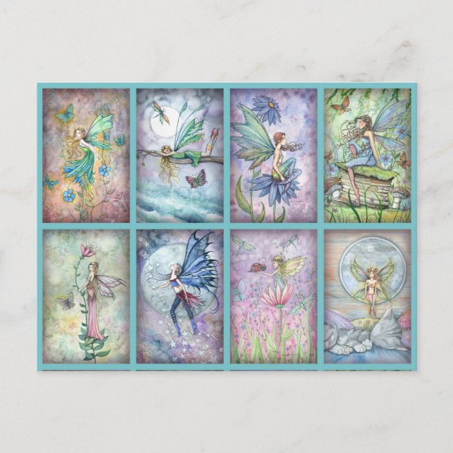 Molly Harrison Blume Fairies Postcard Postkarte (Vorderseite)