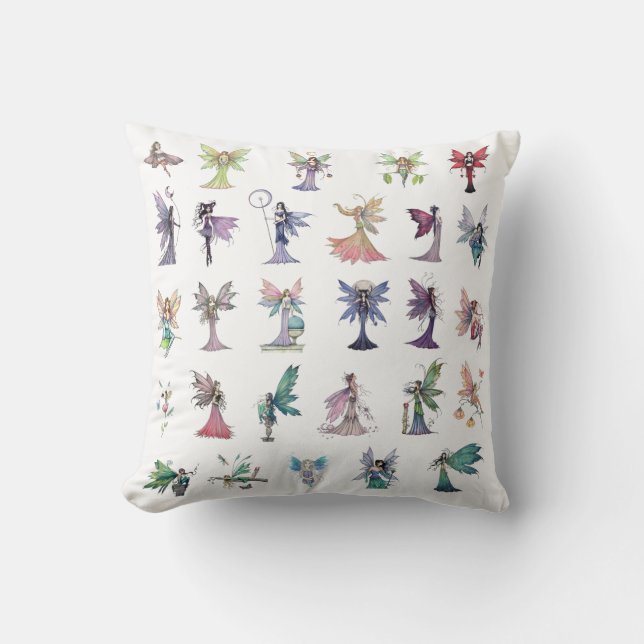 Molly Harrison Fairies Fun Fee Kunst, Dichtung und Kissen (Vorderseite)