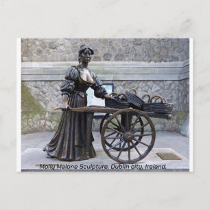 Molly-Malone-Skulptur, Dublin, Irland Postkarte