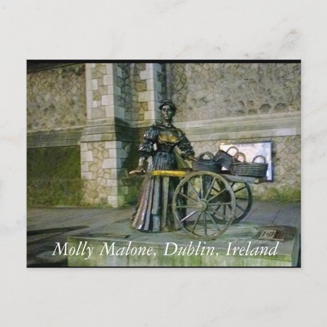 Molly Malone Statue, Dublin Irland Postkarte (Vorderseite)