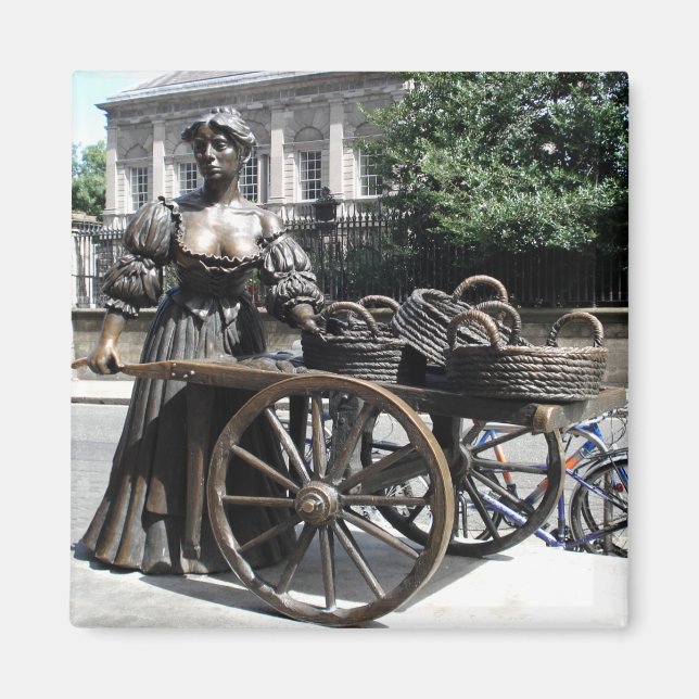 Molly Malone und Wheelbarrow Irland Magnet (Vorne)