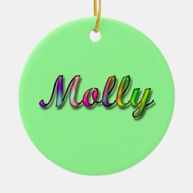 Molly_Name Verzierung Keramik Ornament (Vorne)