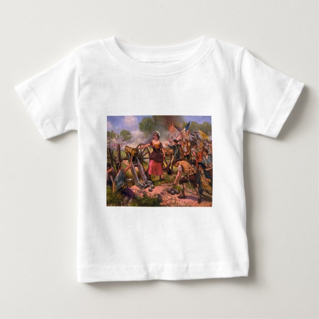 Molly Pitcher Firing Cannon bei der Schlacht von M Baby T-shirt (Vorderseite)