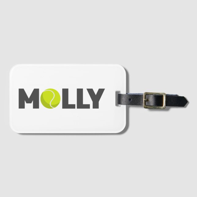 Molly Tennis Gepäckanhänger (Vorderseite (Horizontal))