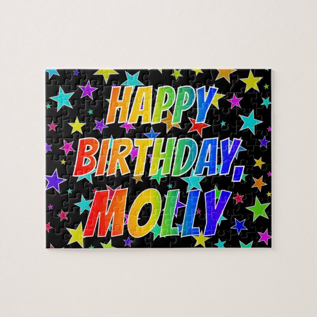 "MOLLY" Vorname, Spaß "GLÜCKLICHER GEBURTSTAG" (Horizontal)