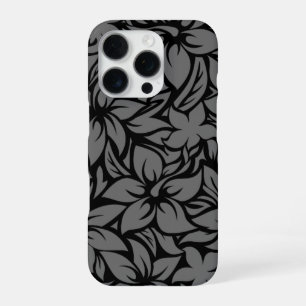 Moloaa Bay Hawaiian Hibiscus Tonal Schwarz iPhone 16 Pro Hülle