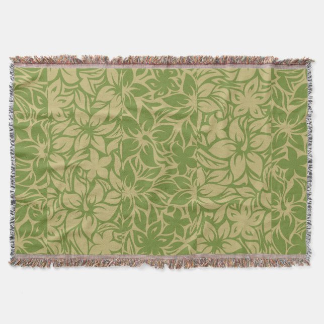 Moloaa Bay Hawaiianischer Hibiskus Tonal Strip Dec Decke (Vorderseite)
