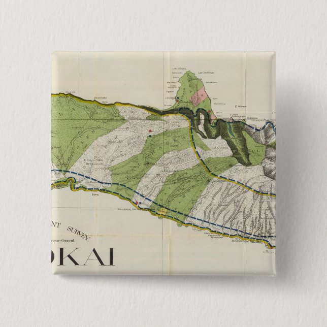 Molokai, Hawaii Button (Vorderseite)