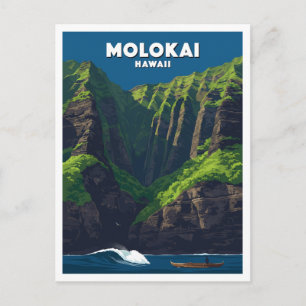 Molokai-Meeresklippen, Halawa-to-Kalaupapa-Küste Postkarte