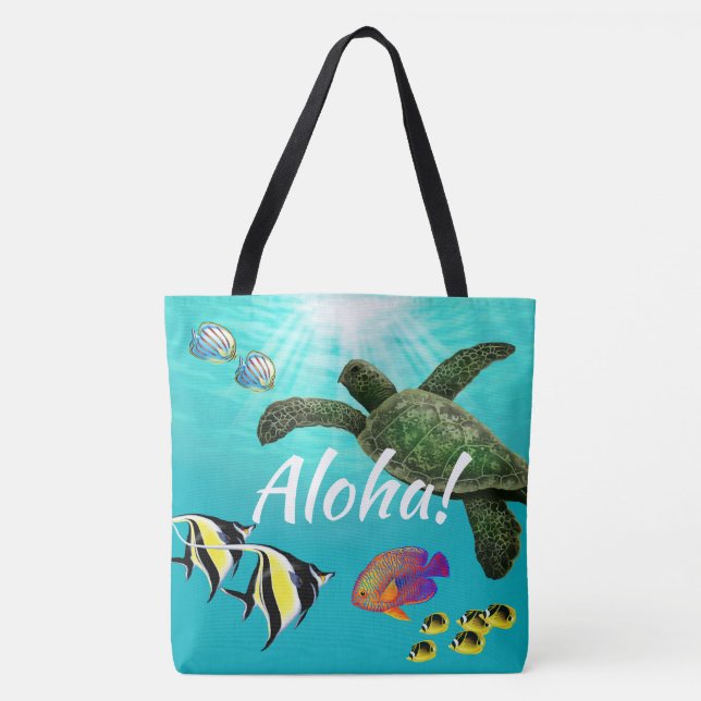 Molokini-Bucht Hawaiianischer Meeresschildkröte Tasche (Vorderseite)