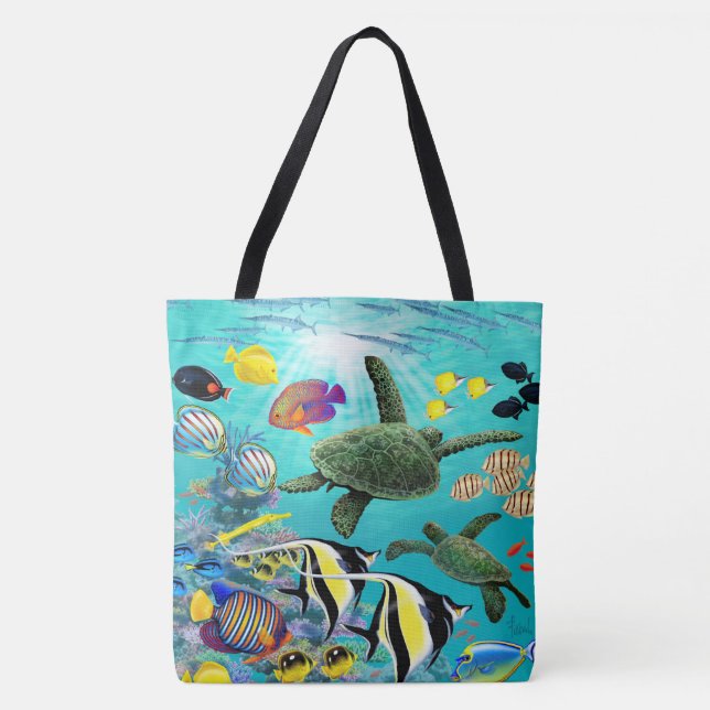 Molokini Bucht-hawaiische tropische Tasche (Vorderseite)