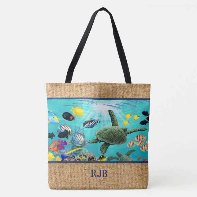 Molokini Bucht-hawaiische tropische Tasche (Vorderseite)