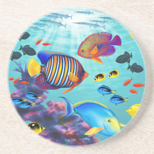 Molokini Cove Hawaiian Tropischer Fisch Getränkeuntersetzer