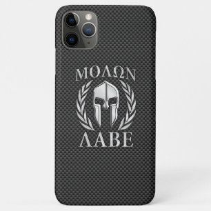 Molon Labe Chrome Style Spartan Armor Carbon Fibre Case-Mate iPhone Hülle