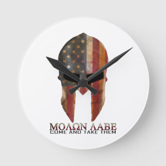 Molon Labe -, das gekommen wird und nehmen ihnen Runde Wanduhr