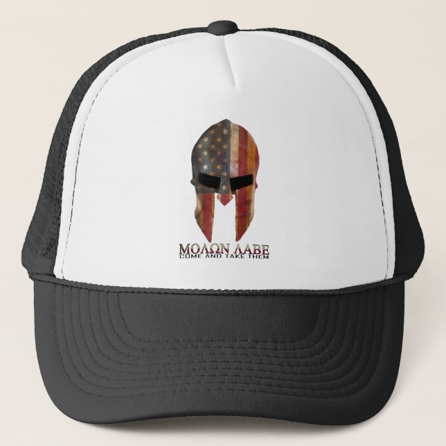 Molon Labe -, das gekommen wird und nehmen ihnen Truckerkappe (Vorderseite)