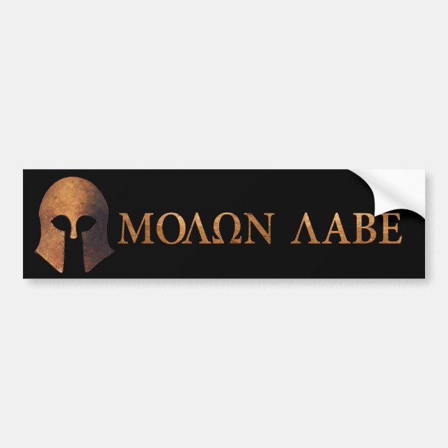 Molon Labe (gekommen und erhalten Sie es) Autoaufkleber (Vorne)