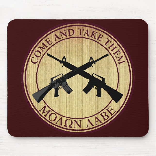 Molon Labe (gekommen und nehmen Sie sie) Mousepad (Vorne)