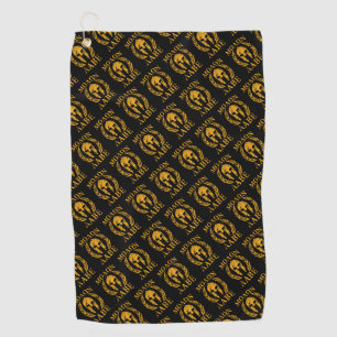 Molon Labe Grunge Gold Spartan Helm Golfhandtuch