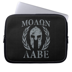 Molon Labe Grunge Spartan Helmet Laptopschutzhülle