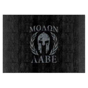 Molon Labe Grunge Spartan Mask Schneidebrett