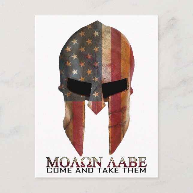 Molon Labe - Kommen Sie und nehmen Sie sie USA Spa Postkarte (Vorderseite)