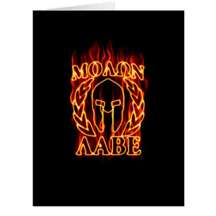 Molon Labe Laurels guerrier spartiate en feu