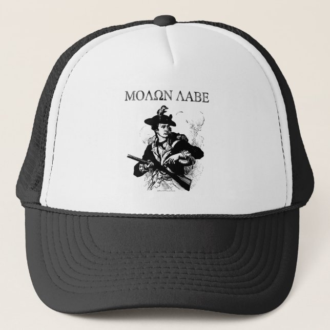 Molon Labe Minuteman Truckerkappe (Vorderseite)