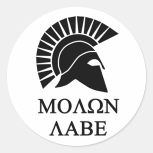 MOLON LABE RUNDER AUFKLEBER