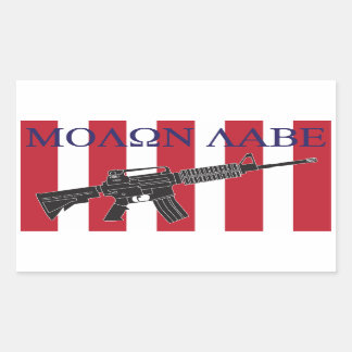 Molon Labe Söhne des Freiheits-Aufklebers Rechteckiger Aufkleber