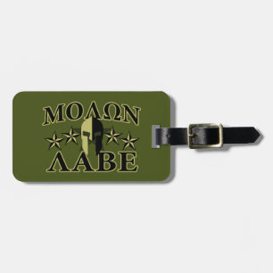 Molon Labe Spartan 5 Sterne Olivenbaum Gepäckanhänger