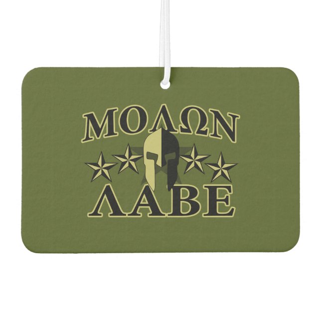 Molon Labe Spartan Helmet 5 Sterne Autolufterfrischer (Vorderseite)