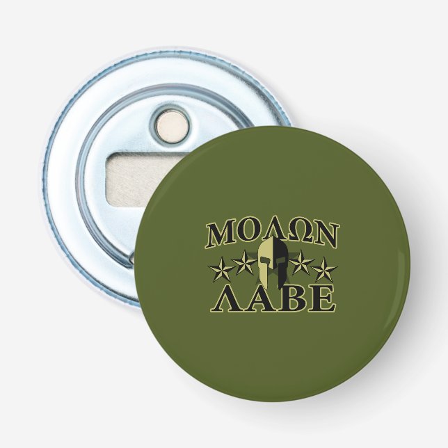 Molon Labe Spartan Helmet 5 Sterne Flaschenöffner (Vorderseite)