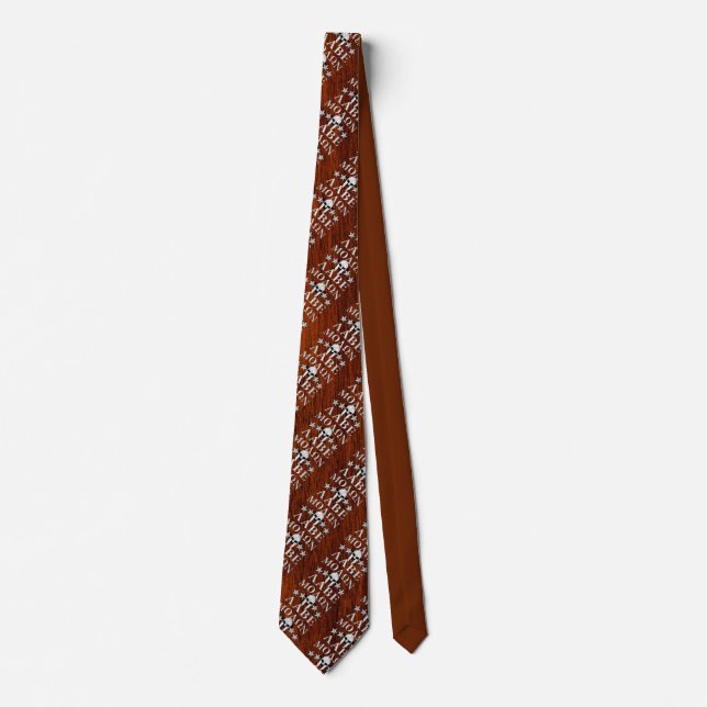 Molon Labe Spartan Helmet 5 Sterne Mahogany Style Krawatte (Vorderseite)