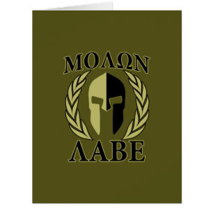 Molon Labe Spartan Helmet Laurels Olive Green